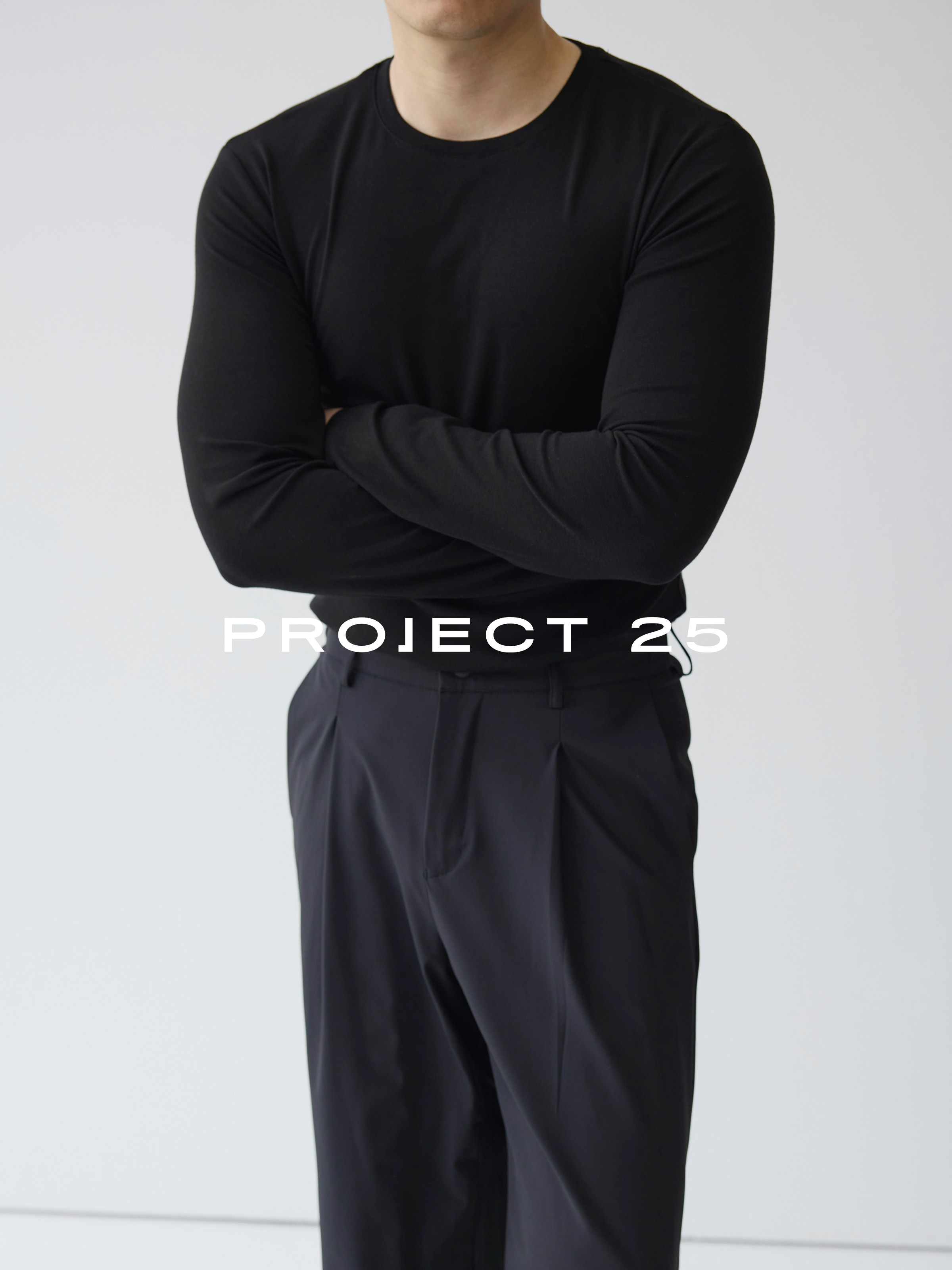 Base Layer Top - 프로젝트 25 남성용 슬림핏 긴팔 티셔츠