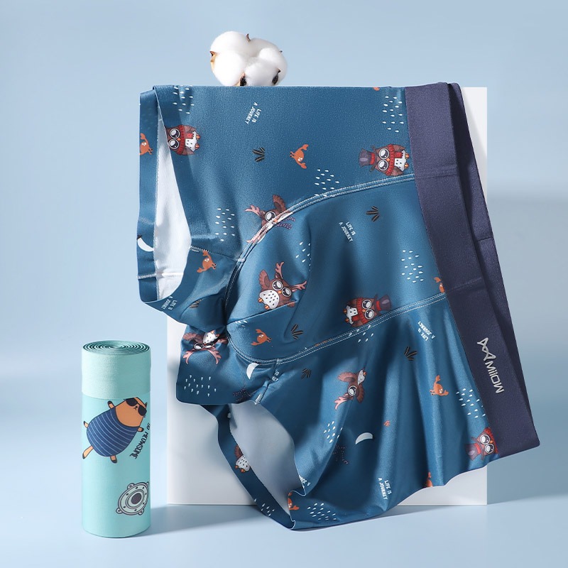 MiiOW 4개입 동물 프린트 남성용 코튼 언더웨어 섹 - Boxer Brief Pack Cotton 리뷰 및 가격