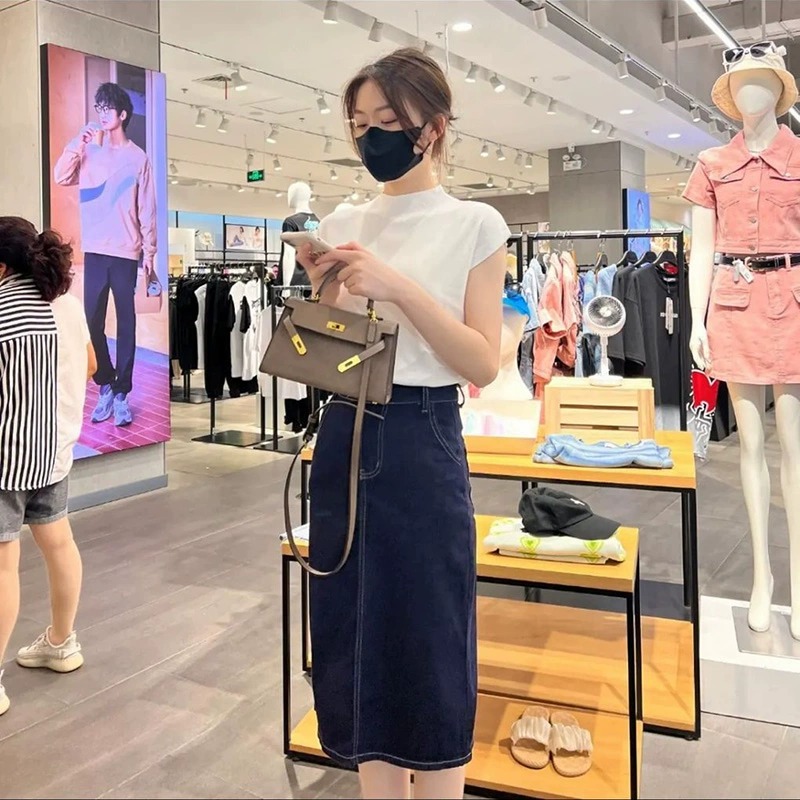 한국 스타일 니트 탑 여성용 하프 하이 칼라 베이스 레 - Base Layer Top 리뷰 및 가격