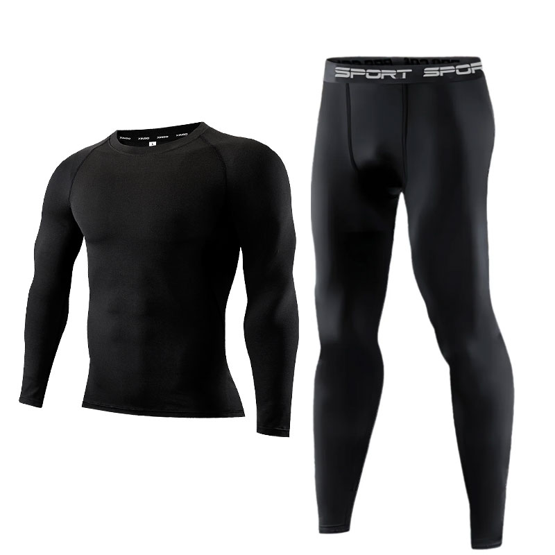 2PCS 남성용 압축 세트 긴팔 셔츠 바지 러닝 운동  - Compression Long Pant 리뷰 및 가격